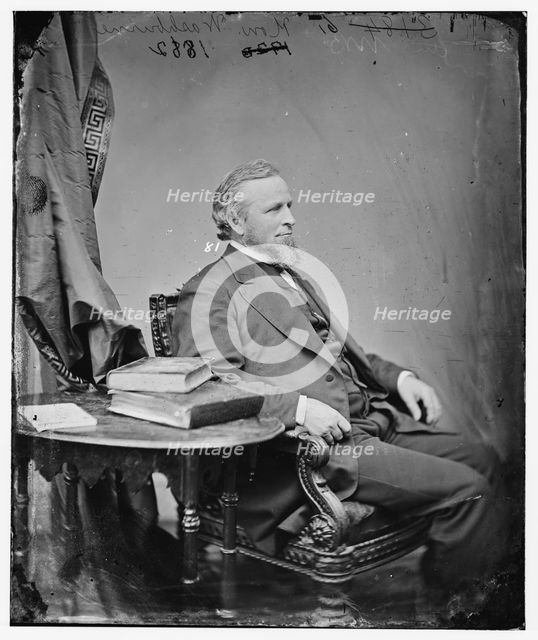 William Barrett Washburn of Massachusetts, between 1860 and 1875. Creator: Unknown.