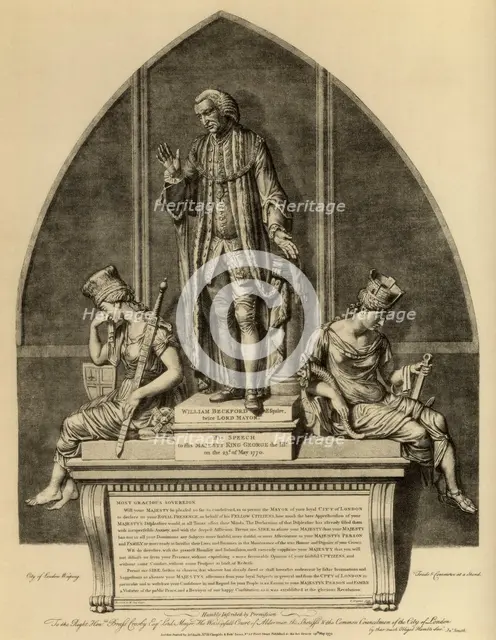 William Beckford and his speech to King George III, 1770 (1886). Artist: Unknown
