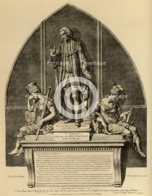 William Beckford and his speech to King George III, 1770 (1886). Artist: Unknown
