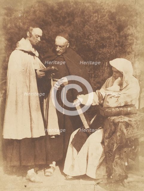 William Borthwick Johnstone, William Leighton Leitch and David Scott as "The Monks of K..., 1843-47. Creators: David Octavius Hill, Robert Adamson, Hill & Adamson.