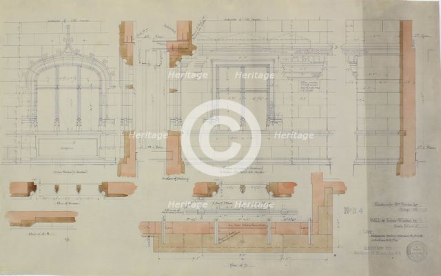 William Borden Esq. House, Chicago, Illinois, Detail, c. 1886. Creator: Richard Morris Hunt.