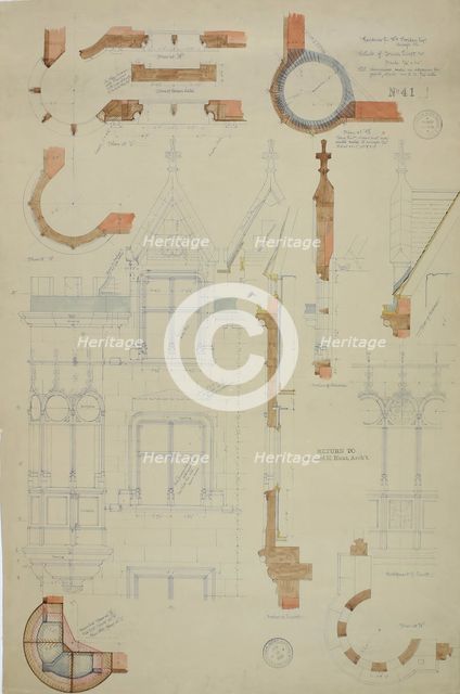 William Borden Esq. House, Chicago, Illinois, Detail, June 23, 1886. Creator: Richard Morris Hunt.
