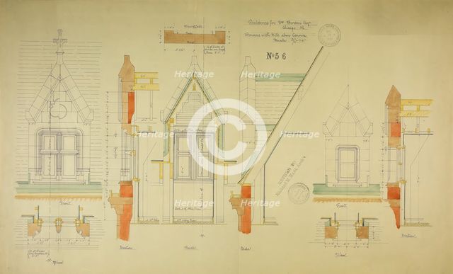 William Borden Residence, Chicago, Illinois, Dormer Details, 1885/86. Creator: Richard Morris Hunt.
