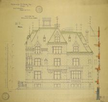 William Borden Residence, Chicago, Illinois, East Elevation, 1886. Creator: Richard Morris Hunt