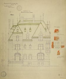 William Borden Residence, Chicago, Illinois, South Elevation, 1886. Creator: Richard Morris Hunt