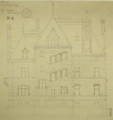 William Borden Residence, Chicago, Illinois, West Elevation, 1885. Creator: Richard Morris Hunt