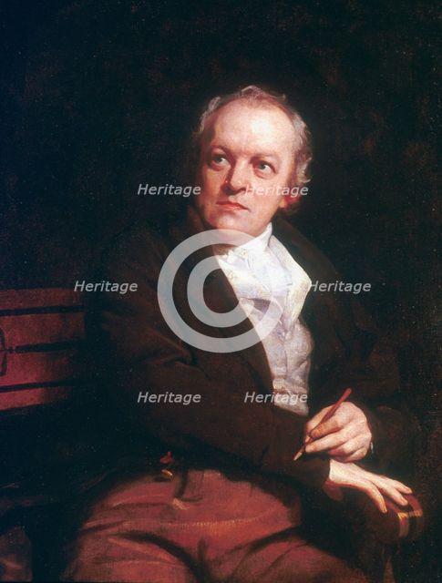 William Blake, English mystic, poet, artist and engraver, 1807. Artist: Thomas Phillips