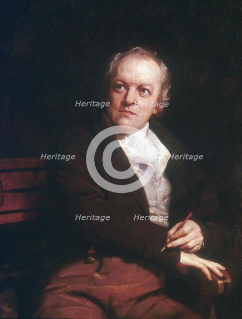 William Blake, English mystic, poet, artist and engraver, 1807. Artist: Thomas Phillips