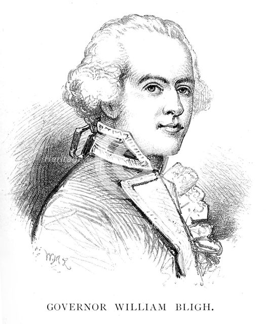 William Bligh, British naval officer and Governor of New South Wales, (1886). Artist: W Macleod