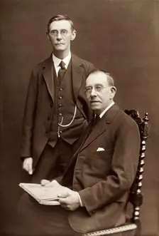William Brown, JP, and Andrew Brown, (of Glasgow?): studio portrait, 1910. Creator: Unknown