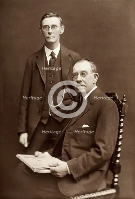 William Brown, JP, and Andrew Brown, (of Glasgow?): studio portrait, 1910. Creator: Unknown.