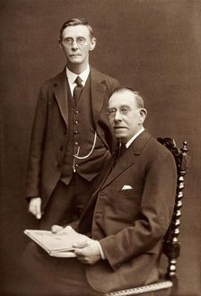 William Brown, JP, and Andrew Brown, (of Glasgow?): studio portrait, 1910. Creator: Unknown