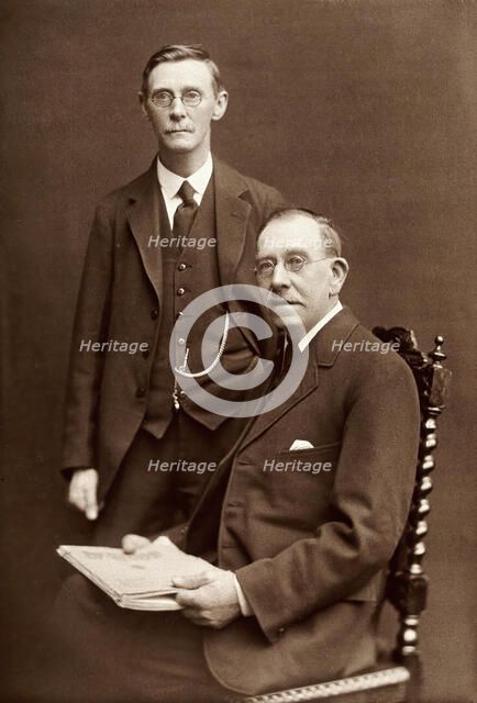 William Brown, JP, and Andrew Brown, (of Glasgow?): studio portrait, 1910. Creator: Unknown.