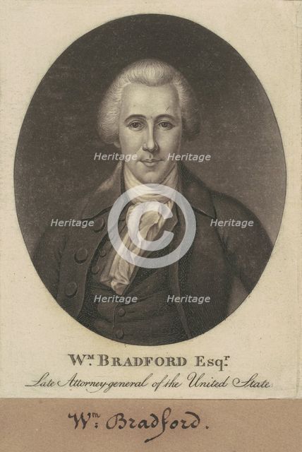 William Bradford, 1800. Creator: Charles Balthazar Julien Févret de Saint-Mémin.
