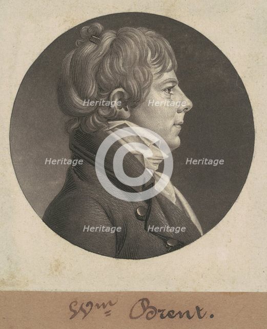 William Brent, 1806. Creator: Charles Balthazar Julien Févret de Saint-Mémin.