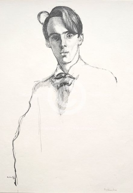 William Butler Yeats, 1898. Creator: William Rothenstein (British, 1872-1945).