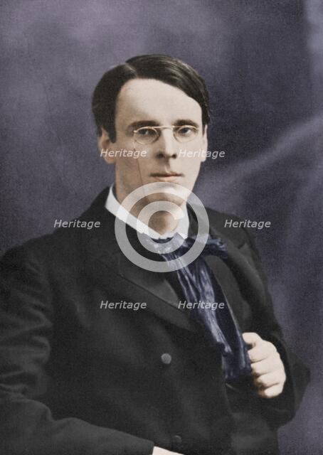 William Butler Yeats, Irish poet and playwright, c1900s. Artist: Unknown.