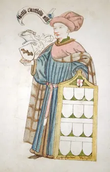 William Cantelowe, Sheriff of London 1448-1449, in aldermanic robes, c1450. Artist: Roger Leigh