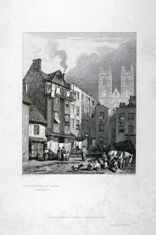 William Caxton's house in the Almonry, Westminster, London, 1827. Artist: George Cooke