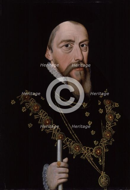 William Cecil, 1st Baron Burghley (1521-1598), after 1572. Artist: Anonymous  