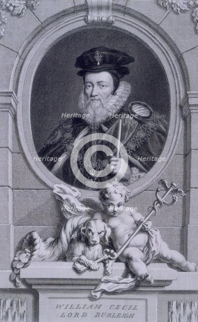 William Cecil, Ist Baron Burghley or Burchleigh, 1743. Creator: Jacobus Houbraken.