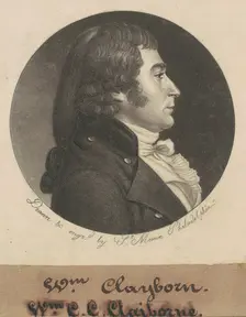 William Charles Cole Claiborne, 1798. Creator: Charles Balthazar Julien Févret de Saint-Mémin