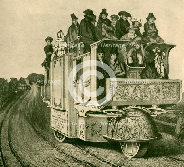 'William Church's Steam Road Carriage Running Between London and Birmingham', 1930. Creator: Josiah Allen.