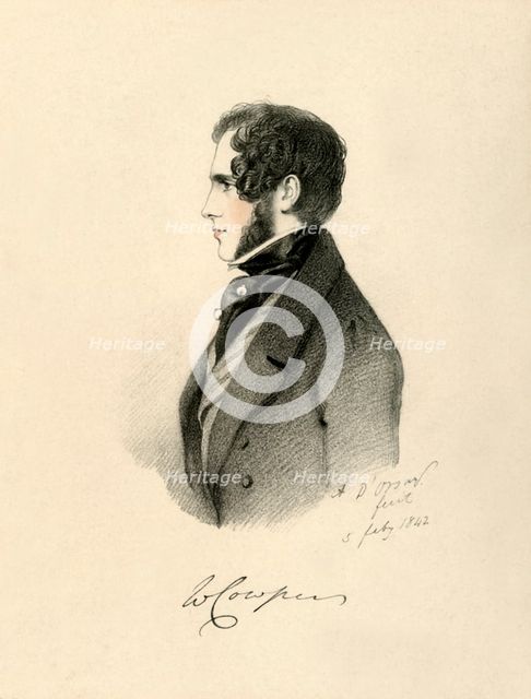 'William Cowper, 1842. Creator: Richard James Lane.