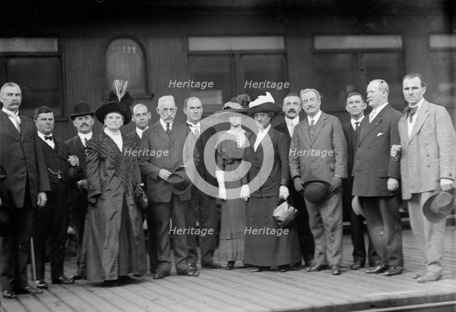 William D. [sic] Redmond M.P., Ireland, with Reception Committee: John Finucane..., 1912. Creator: Harris & Ewing.