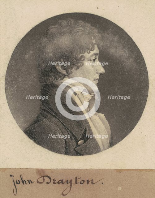 William Drayton, 1809. Creator: Charles Balthazar Julien Févret de Saint-Mémin.