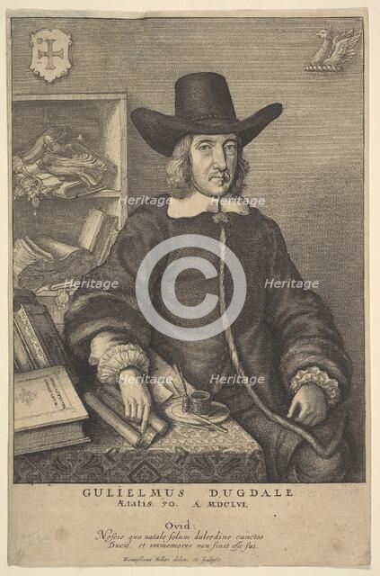 William Dugdale, 1625-77. Creator: Wenceslaus Hollar.