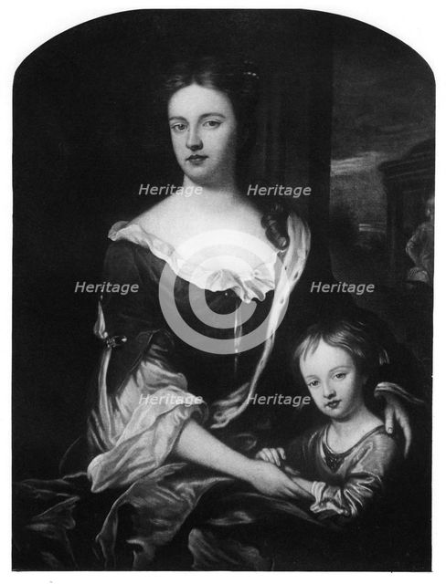 William, Duke of Gloucester, with his mother, Queen Anne, (1907). Artist: Unknown