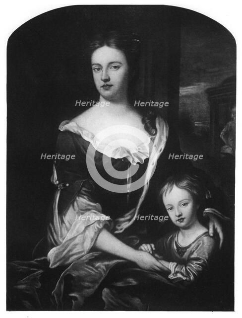 William, Duke of Gloucester, with his mother, Queen Anne, (1907). Artist: Unknown