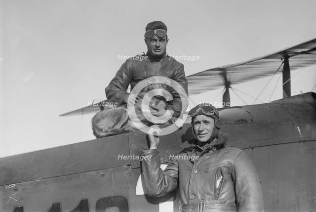 William E. Kline,Trixie the dog, Lieutenant Belvin W. Maynard, 1919. Creator: Bain News Service.