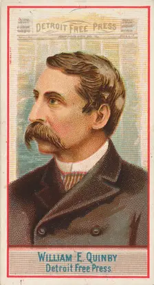 William E. Quinby, Detroit Free Press, from the American Editors series (N1) for Allen & G..., 1887. Creator: Allen & Ginter