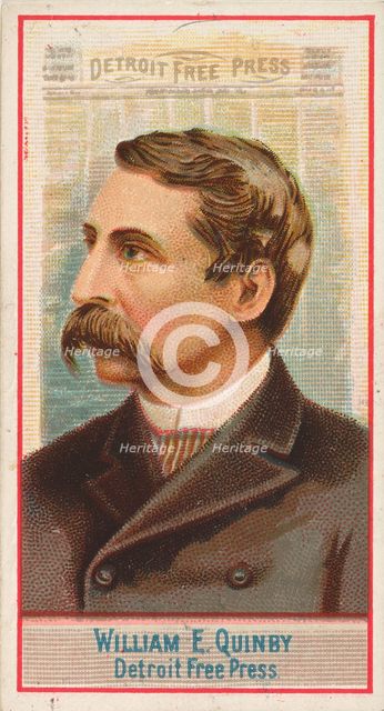 William E. Quinby, Detroit Free Press, from the American Editors series (N1) for Allen & G..., 1887. Creator: Allen & Ginter.