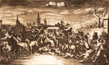 William Egon of Fürstenberg attacked in his coach in Cologne in 1674, 1675. Creator: Anonymous