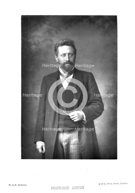 William Edward Ayrton (1847-1908), British physicist, electrical engineer and inventor, c1890. Artist: Unknown