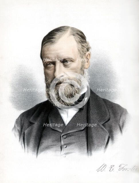 William Edward Forster, British Liberal politician, c1890.Artist: Cassell, Petter & Galpin