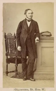William Ewart Gladstone, 1863. Creator: Caldesi, Blanford & Co.