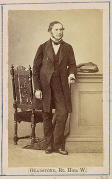 William Ewart Gladstone, 1863. Creator: Caldesi, Blanford & Co.