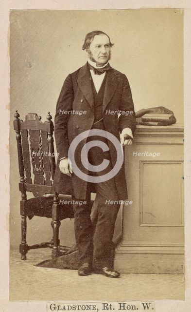 William Ewart Gladstone, 1863. Creator: Caldesi, Blanford & Co..