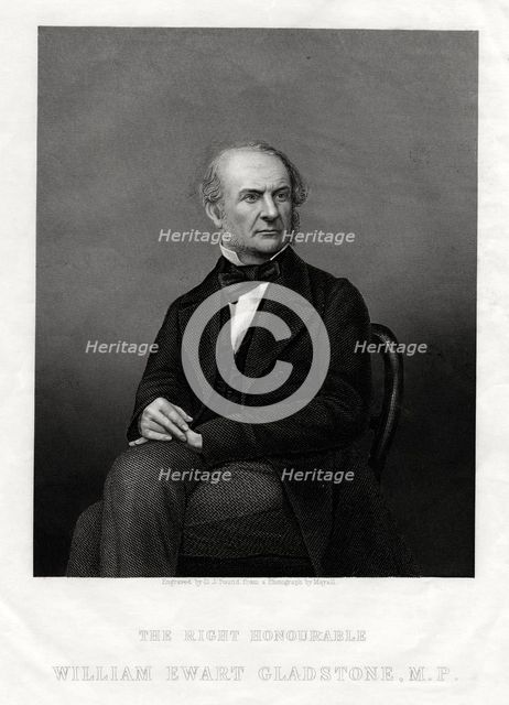 William Ewart Gladstone MP, British Liberal Prime Minister, 1880.Artist: DJ Pound