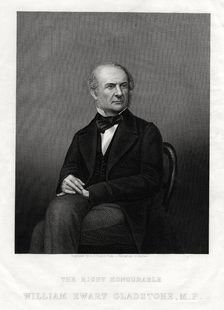 William Ewart Gladstone MP, British Liberal Prime Minister, 1880.Artist: DJ Pound