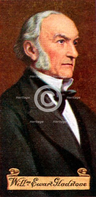 William Ewart Gladstone, taken from a series of cigarette cards, 1935. Artist: Unknown
