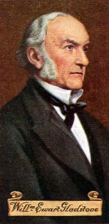 William Ewart Gladstone, taken from a series of cigarette cards, 1935