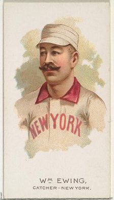 William Ewing, Baseball Player, Catcher, New York, from World's Champions, Series 2 (N29) ..., 1888. Creator: Allen & Ginter