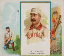 William Ewing, Catcher, New York, from World's Champions, Second Series (N43) for Allen & ..., 1888. Creator: Allen & Ginter