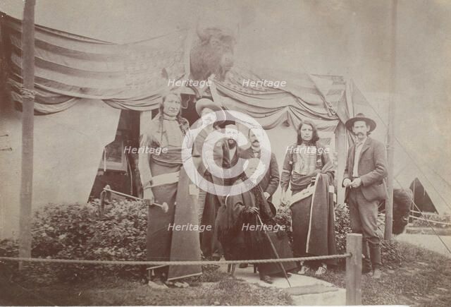 William F. "Buffalo Bill" Cody, Rosa Bonheur, Chief Rocky Bear, Chief Red Shirt, William ..., 1889 Creator: Unknown.