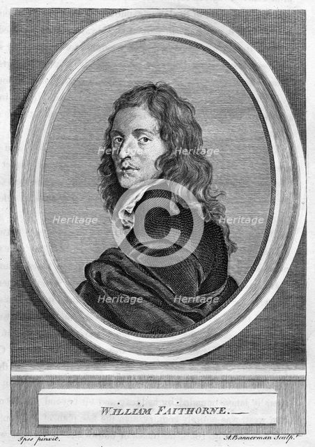 William Faithorne, 17th century English artist, c1800.Artist: Alexander Bannerman